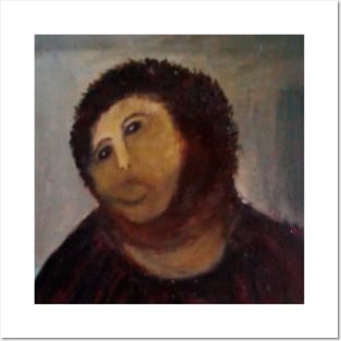 Potato Jesus - Botched Jesus Art Painting Restoration Meme Posters and Art